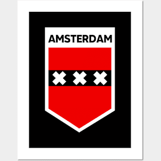 Amsterdam City Flag Emblem Posters and Art